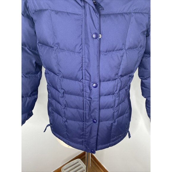 LL Bean DownTek Down Puffer Jacket Womens Size M Navy Blue Pertek Classic 295967 - Picture 3 of 10
